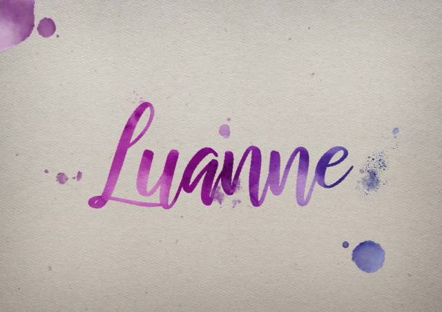 Free photo of Luanne Watercolor Name DP