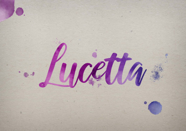 Free photo of Lucetta Watercolor Name DP
