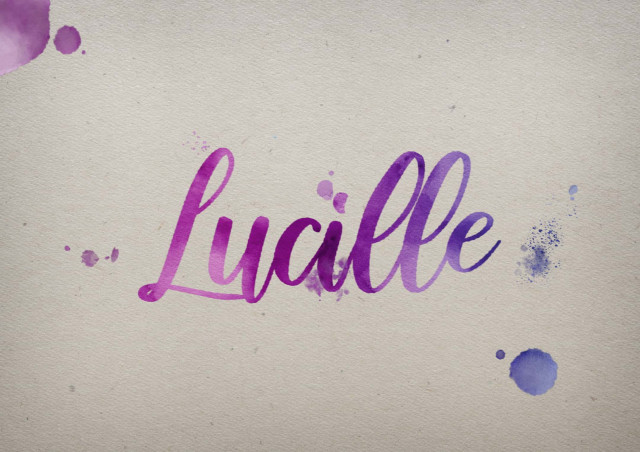 Free photo of Lucille Watercolor Name DP