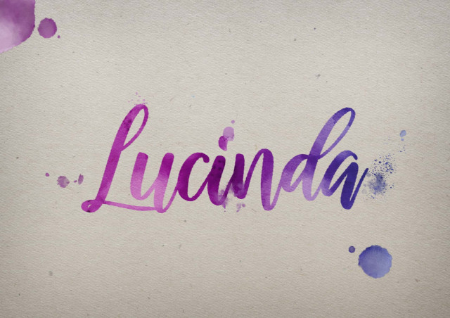 Free photo of Lucinda Watercolor Name DP