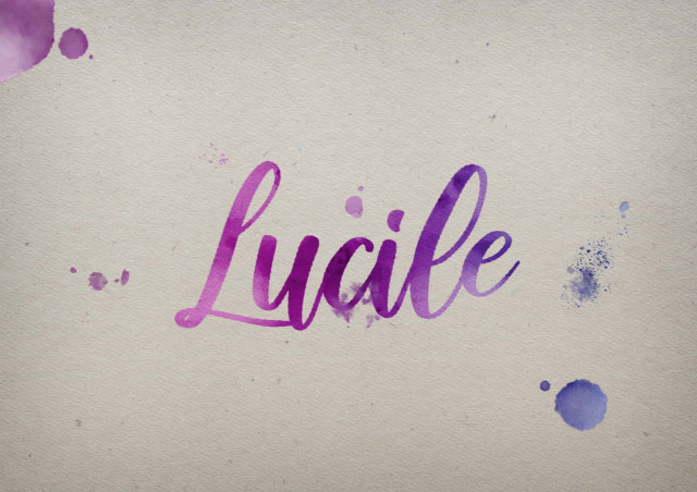 Free photo of Lucile Watercolor Name DP