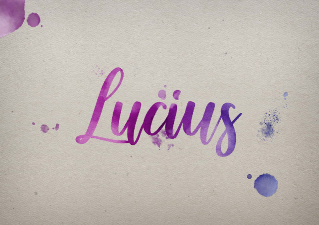 Free photo of Lucius Watercolor Name DP