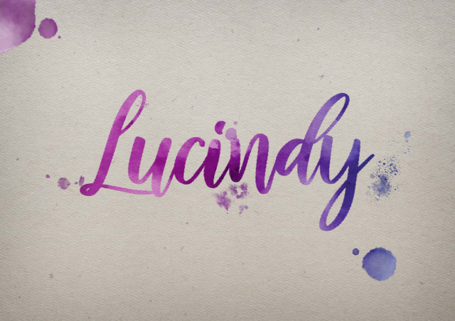 Free photo of Lucindy Watercolor Name DP