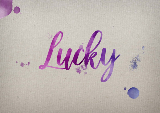 Free photo of Lucky Watercolor Name DP