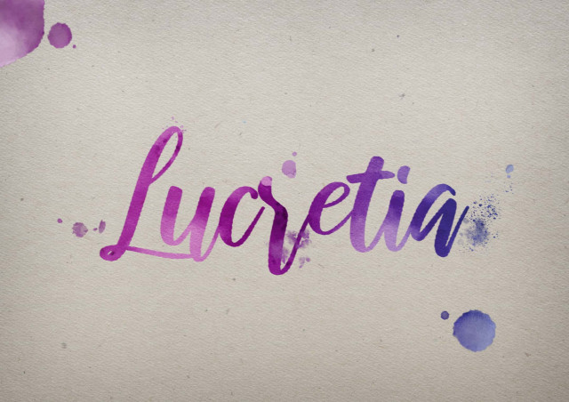 Free photo of Lucretia Watercolor Name DP