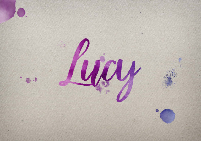 Free photo of Lucy Watercolor Name DP