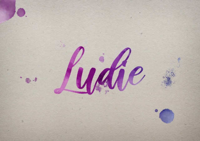 Free photo of Ludie Watercolor Name DP