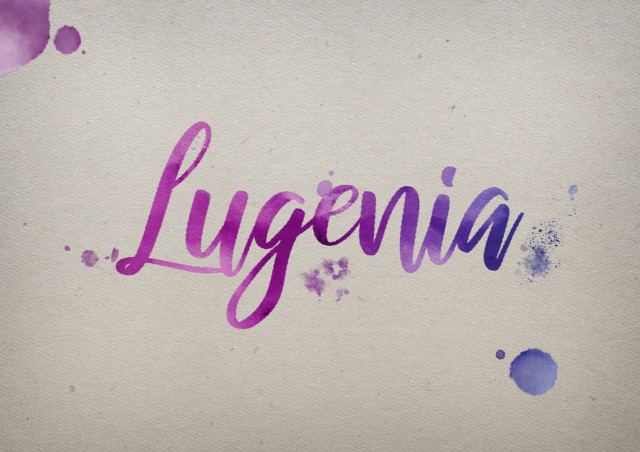 Free photo of Lugenia Watercolor Name DP