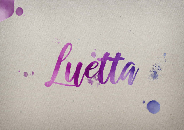 Free photo of Luetta Watercolor Name DP