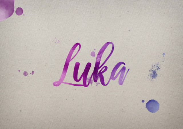 Free photo of Luka Watercolor Name DP