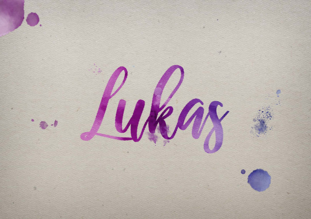 Free photo of Lukas Watercolor Name DP