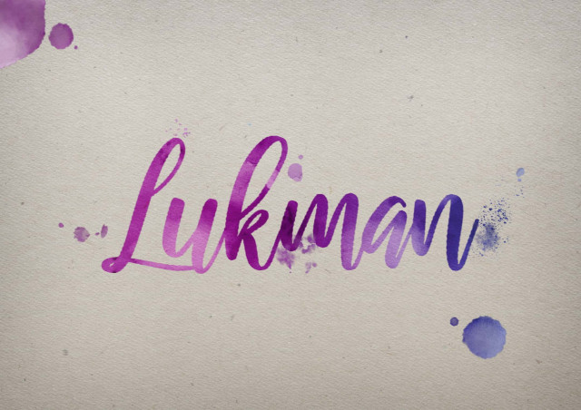 Free photo of Lukman Watercolor Name DP