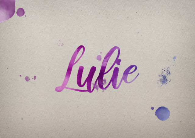 Free photo of Lulie Watercolor Name DP