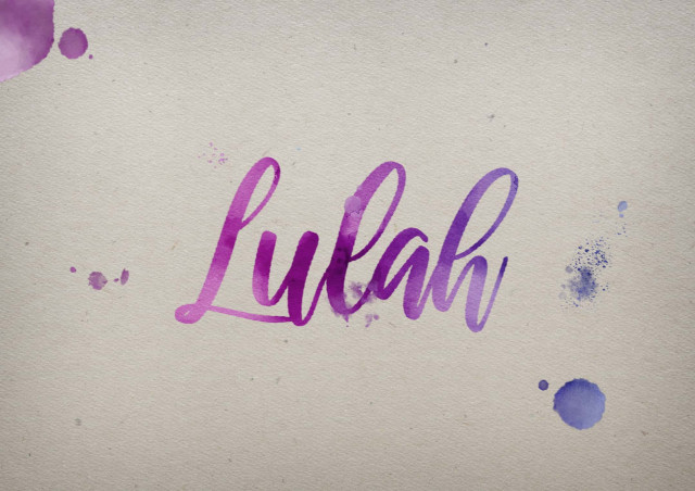 Free photo of Lulah Watercolor Name DP