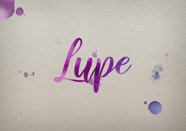 Free photo of Lupe Watercolor Name DP