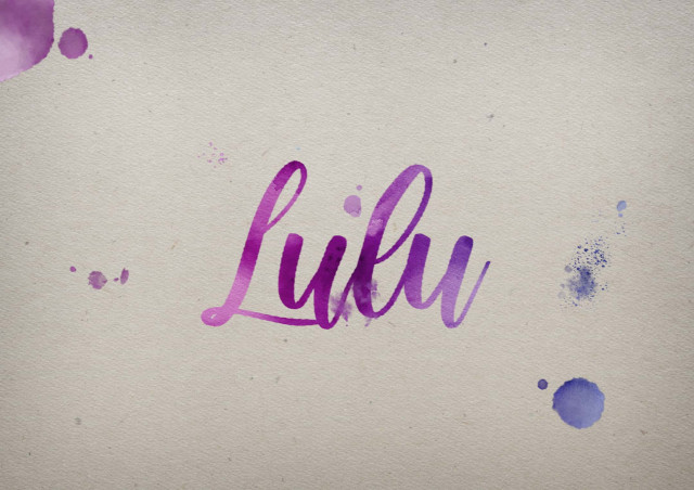 Free photo of Lulu Watercolor Name DP