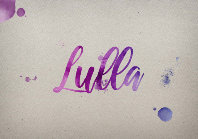 Free photo of Lulla Watercolor Name DP