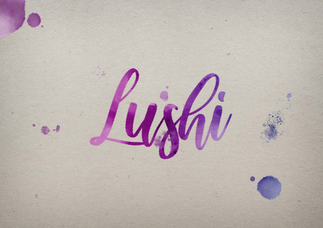 Free photo of Lushi Watercolor Name DP