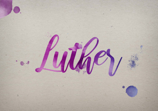 Free photo of Luther Watercolor Name DP