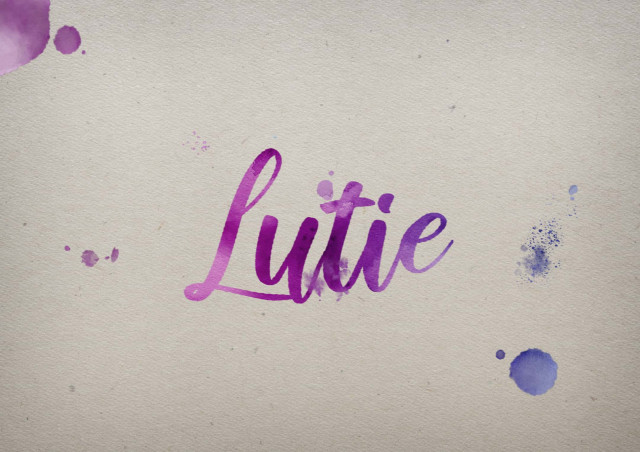 Free photo of Lutie Watercolor Name DP