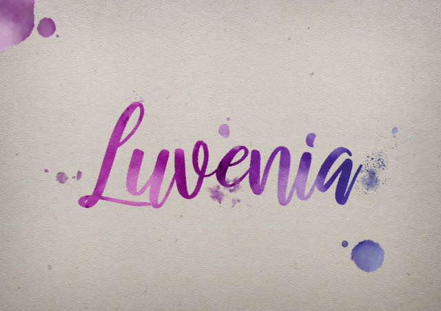 Free photo of Luvenia Watercolor Name DP