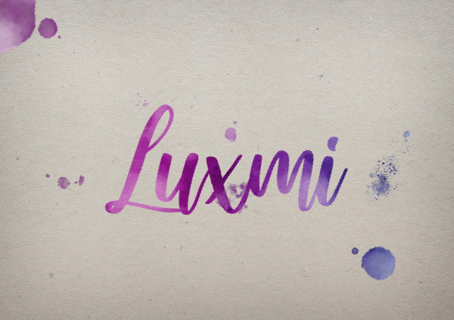Free photo of Luxmi Watercolor Name DP