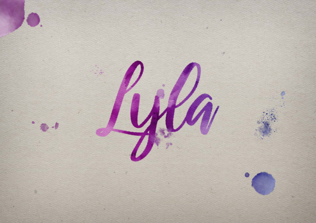 Free photo of Lyla Watercolor Name DP