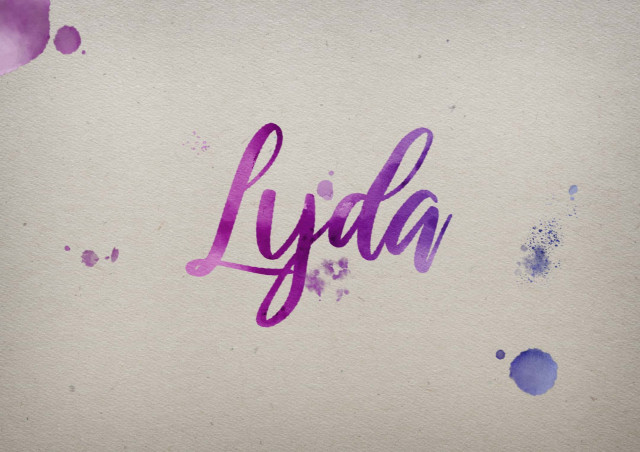 Free photo of Lyda Watercolor Name DP