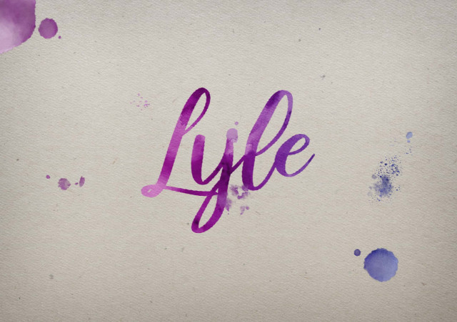 Free photo of Lyle Watercolor Name DP