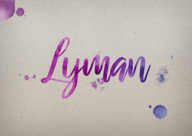 Free photo of Lyman Watercolor Name DP