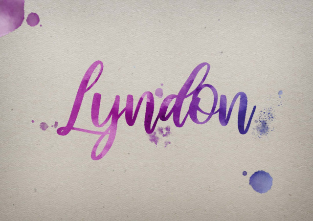 Free photo of Lyndon Watercolor Name DP