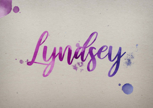 Free photo of Lyndsey Watercolor Name DP
