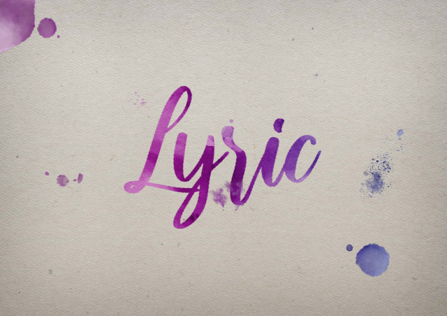 Free photo of Lyric Watercolor Name DP