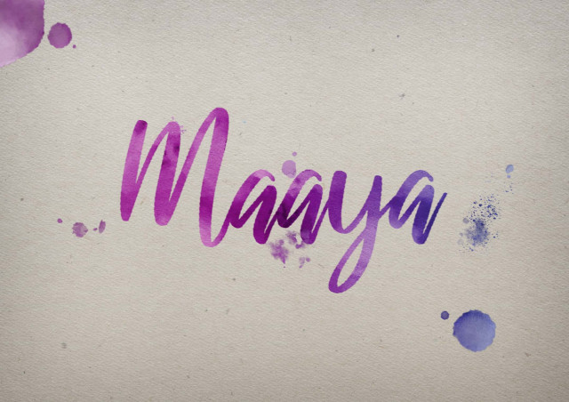 Free photo of Maaya Watercolor Name DP