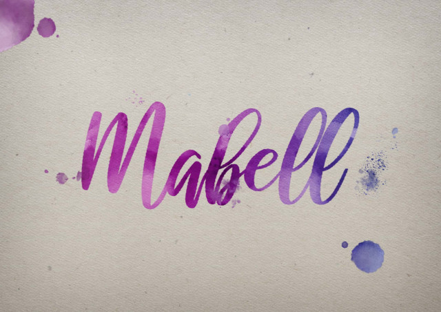 Free photo of Mabell Watercolor Name DP