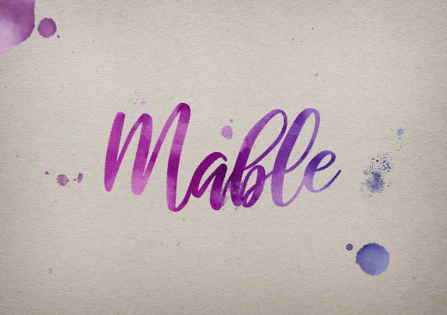 Free photo of Mable Watercolor Name DP