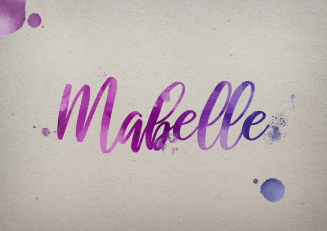 Free photo of Mabelle Watercolor Name DP