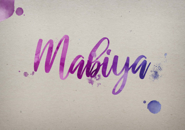 Free photo of Mabiya Watercolor Name DP