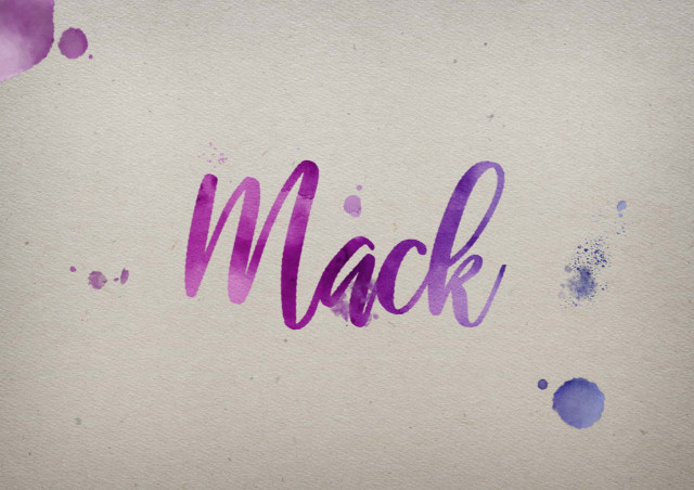 Free photo of Mack Watercolor Name DP