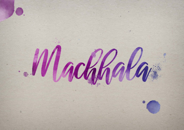 Free photo of Machhala Watercolor Name DP