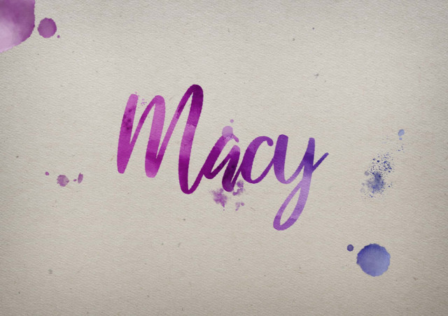 Free photo of Macy Watercolor Name DP