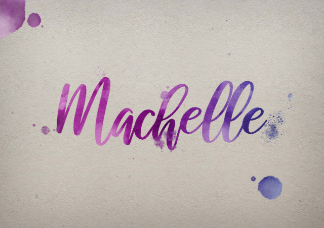 Free photo of Machelle Watercolor Name DP