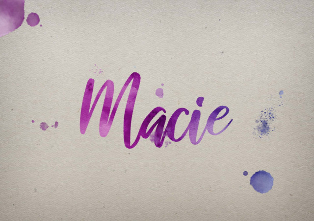 Free photo of Macie Watercolor Name DP