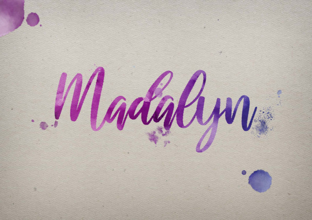 Free photo of Madalyn Watercolor Name DP