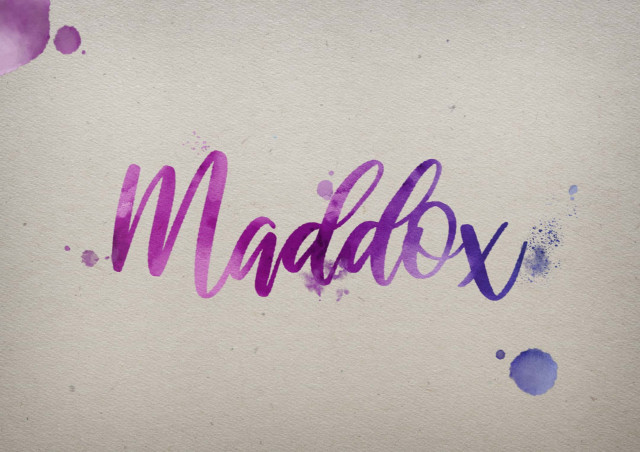 Free photo of Maddox Watercolor Name DP