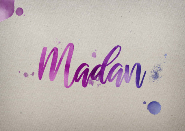 Free photo of Madan Watercolor Name DP