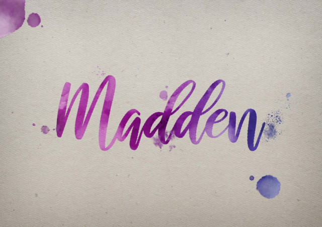 Free photo of Madden Watercolor Name DP
