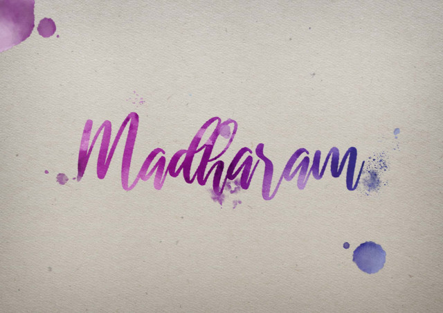 Free photo of Madharam Watercolor Name DP