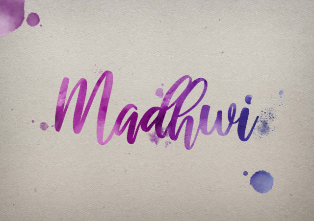 Free photo of Madhwi Watercolor Name DP