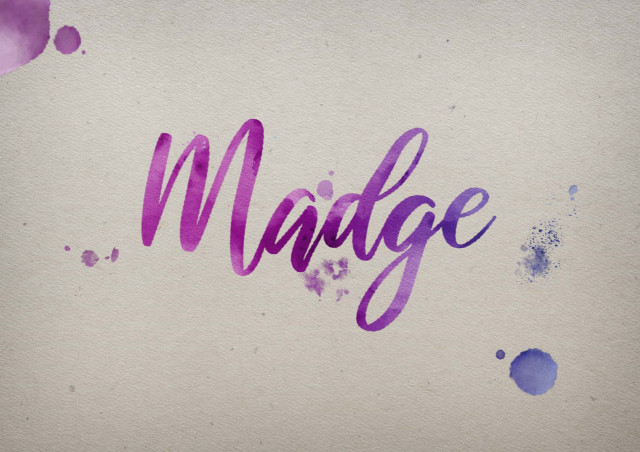 Free photo of Madge Watercolor Name DP